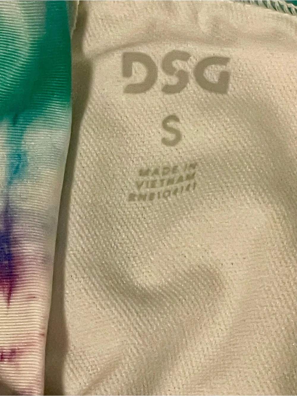 DSG Girls Tie Dye One Piece Swimsuit UPF 50+ Short Sleeve Size S (8/9) NWT